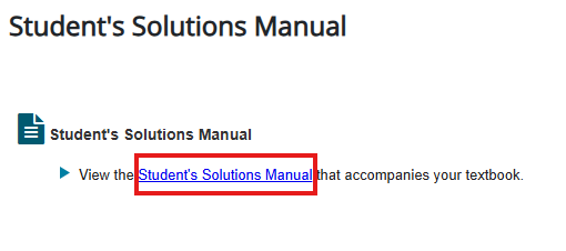 Student Solutions Manual 2